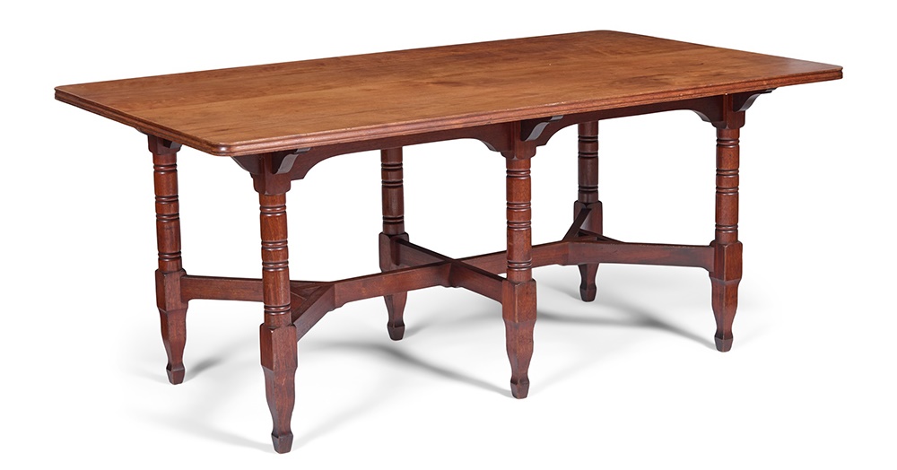 GEORGE WASHINGTON JACK (1855-1931) FOR MORRIS & CO. ARTS & CRAFTS LIBRARY TABLE, CIRCA 1890